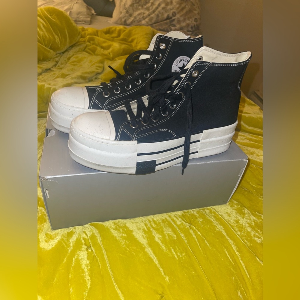 Rick Owens x DRKSHDW DBL DRKSTAR Chuck 70 High 'Black'